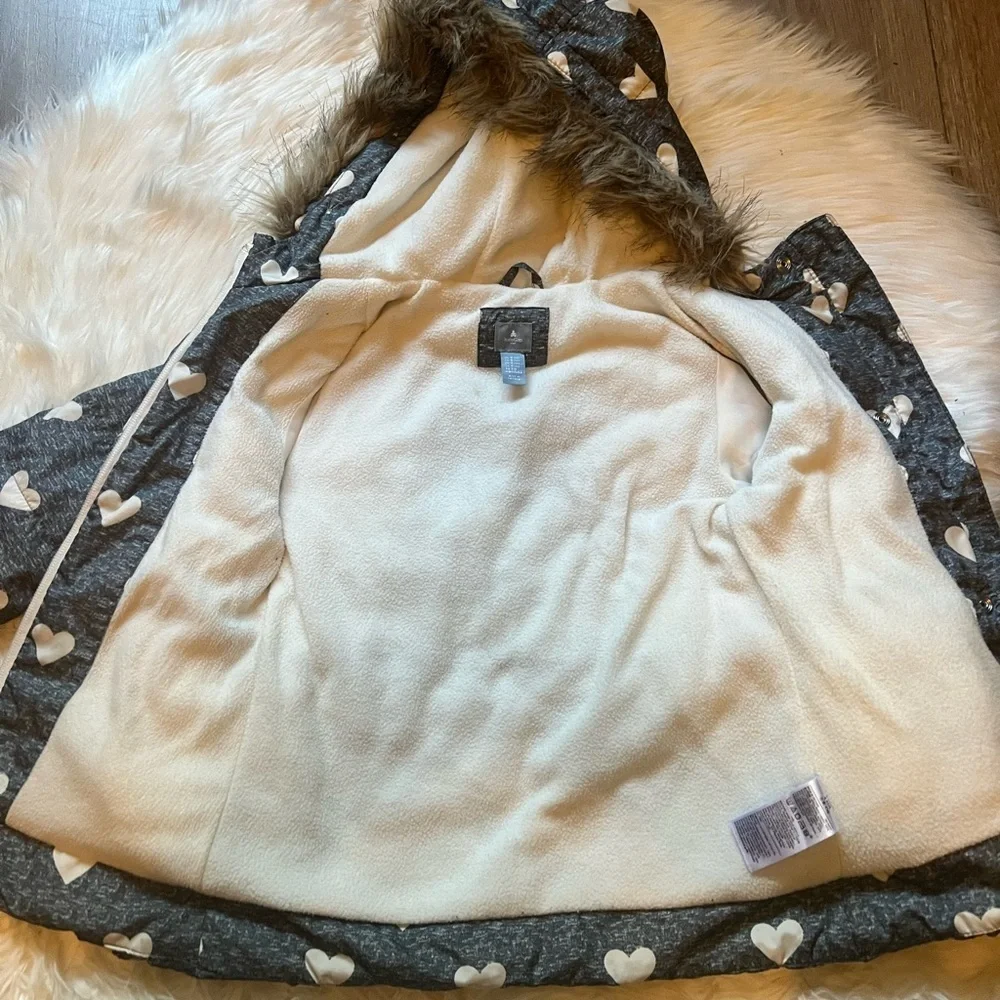 Baby‎ Gap Girl’s jacket hearts pattern light grey